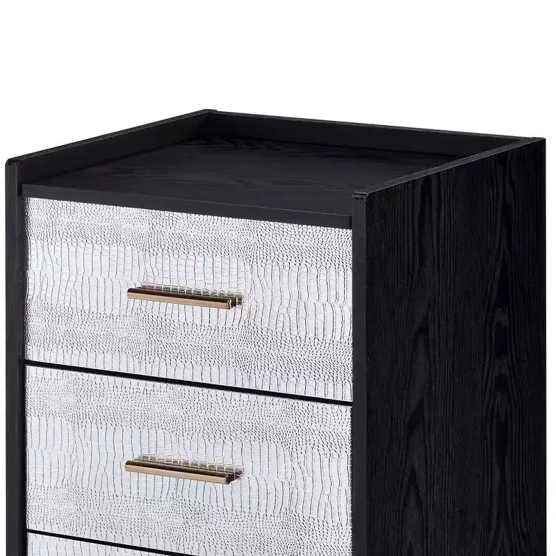 Armoire 17" Myles - Acme Furniture : Structure métallique, Rangement à bijoux 5 portes, Aucun assemblage requis