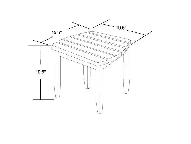 Table d'appoint en noyer massif Jiallo Oceanic Collection