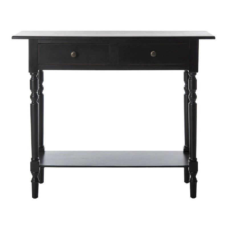 SAFAVIEH Arvilla, table console grise à 2 tiroirs - 37.8 x 13 x 31.9 - 38 x 13 x 32 (l x P x H)