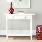 SAFAVIEH Arvilla, table console grise à 2 tiroirs - 37.8 x 13 x 31.9 - 38 x 13 x 32 (l x P x H)