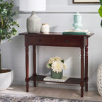 SAFAVIEH Arvilla, table console grise à 2 tiroirs - 37.8 x 13 x 31.9 - 38 x 13 x 32 (l x P x H)
