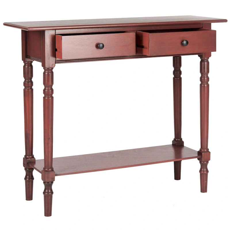 SAFAVIEH Arvilla, table console grise à 2 tiroirs - 37.8 x 13 x 31.9 - 38 x 13 x 32 (l x P x H)