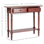 SAFAVIEH Arvilla, table console grise à 2 tiroirs - 37.8 x 13 x 31.9 - 38 x 13 x 32 (l x P x H)