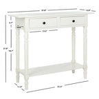 SAFAVIEH Arvilla, table console grise à 2 tiroirs - 37.8 x 13 x 31.9 - 38 x 13 x 32 (l x P x H)