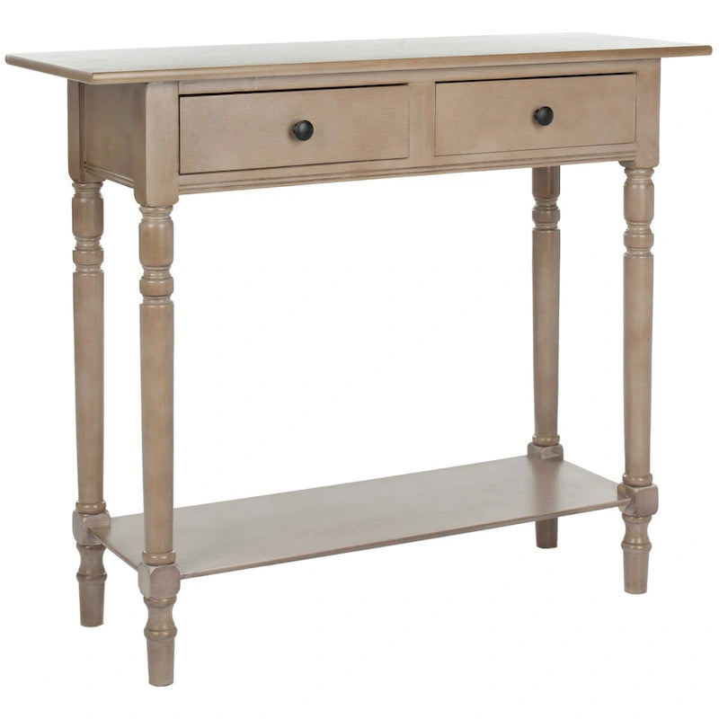 SAFAVIEH Arvilla, table console grise à 2 tiroirs - 37.8 x 13 x 31.9 - 38 x 13 x 32 (l x P x H)