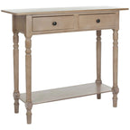 SAFAVIEH Arvilla, table console grise à 2 tiroirs - 37.8 x 13 x 31.9 - 38 x 13 x 32 (l x P x H)