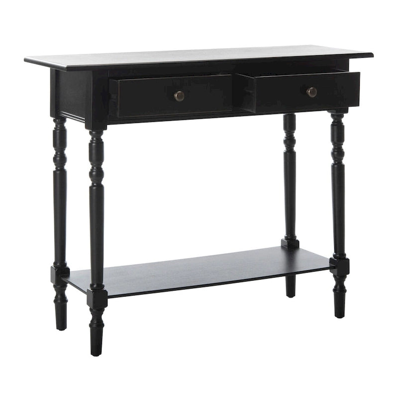 SAFAVIEH Arvilla, table console grise à 2 tiroirs - 37.8 x 13 x 31.9 - 38 x 13 x 32 (l x P x H)