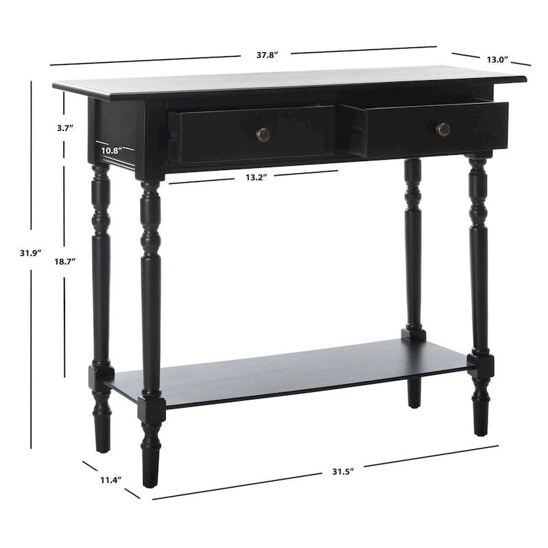 SAFAVIEH Arvilla, table console grise à 2 tiroirs - 37.8 x 13 x 31.9 - 38 x 13 x 32 (l x P x H)