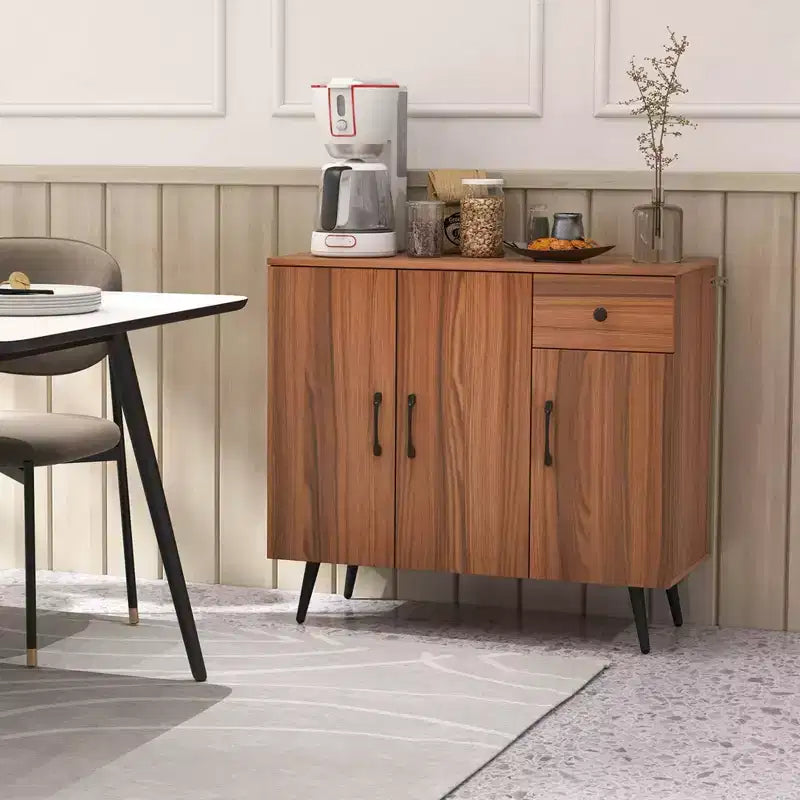Costway Buffet avec 3 portes et 1 tiroir, étagères réglables, dispositif anti-basculement