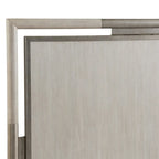 Ensemble de chambre à coucher 3 pièces Roundhill Furniture Mantalia en bois massif avec cadre en métal, lit avec 2 tables de chevet, couleur champagne