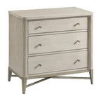 Ensemble de chambre à coucher 3 pièces Roundhill Furniture Mantalia en bois massif avec cadre en métal, lit avec 2 tables de chevet, couleur champagne
