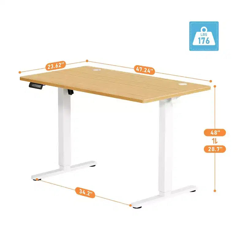JIONJOY Bureau debout réglable en hauteur de 122 cm de large
