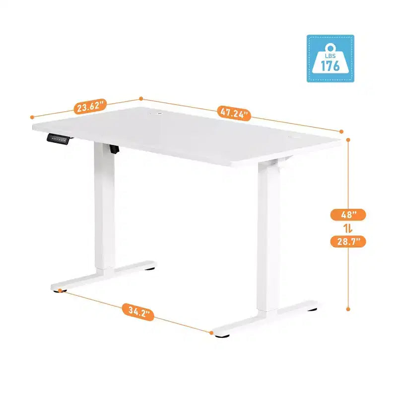 JIONJOY Bureau debout réglable en hauteur de 122 cm de large