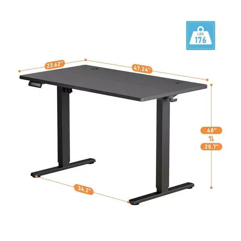 JIONJOY Bureau debout réglable en hauteur de 122 cm de large