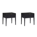 Nathan James Set of 2 Jasper Wood Fluted Nightstand