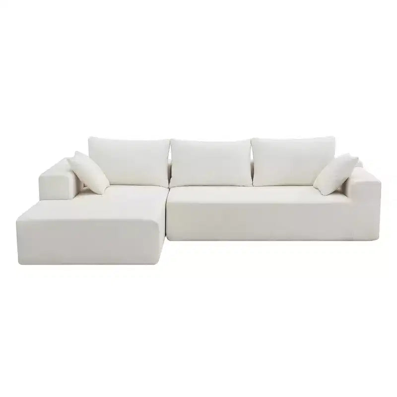 Canapé d'angle modulable 2 pièces Elio Modern de GDFStudio avec coussins
