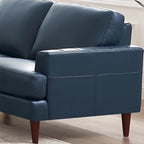 Canapé en cuir pleine fleur marron cognac / bleu marine / marron granit / gris Concord / blanc glacier, style moderne, 3 places