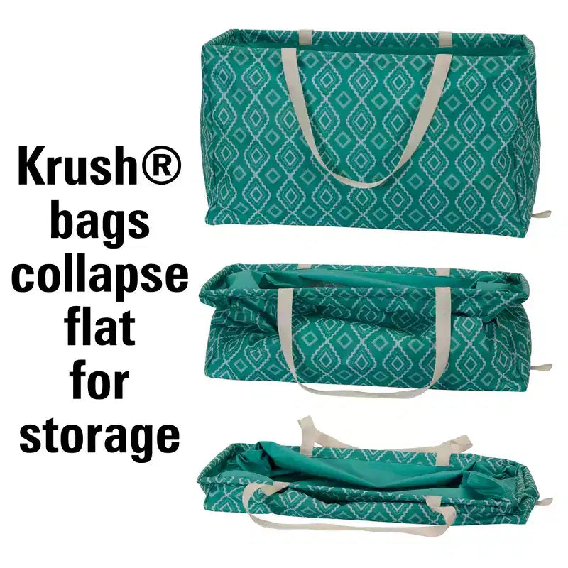 Sac fourre-tout utilitaire en toile avec poignées, sac cabas rectangulaire Krush, doublure en vinyle résistante à l'eau, grande capacité, durable et polyvalent