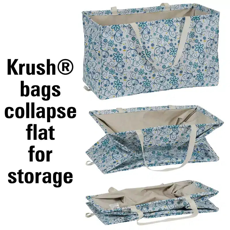 Sac fourre-tout utilitaire en toile avec poignées, sac cabas rectangulaire Krush, doublure en vinyle résistante à l'eau, grande capacité, durable et polyvalent