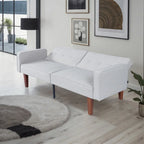 Canapé-lit convertible réglable en tissu, canapé-lit moderne, inclinable, causeuse réversible, lit de jour pliant, lit d'appoint avec 2 oreillers