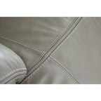 Canapé d'angle inclinable électrique gris/marron, 3 places, cuir et simili cuir