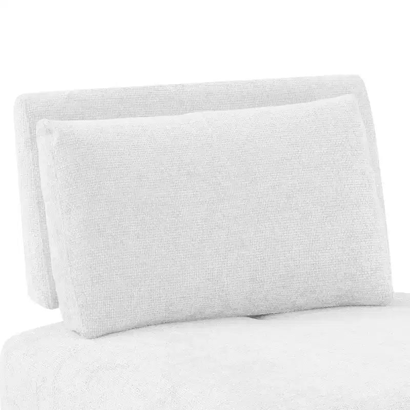 HOMES: Inside + Out Fauteuil sans accoudoirs modulaire moderne Povoa en chenille avec dossier extensible