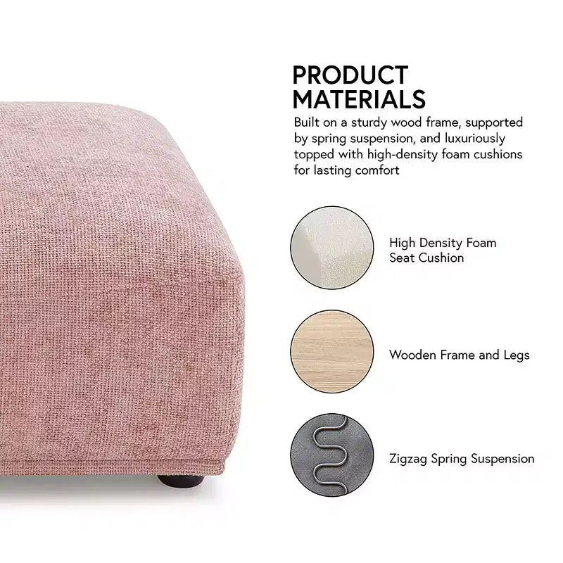 HOMES: Inside + Out Pouf carré modulaire moderne Povoa
