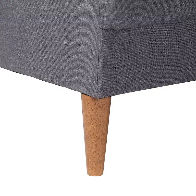 Canapé d'angle droit en tissu et bois Harleson de Baxton Studio