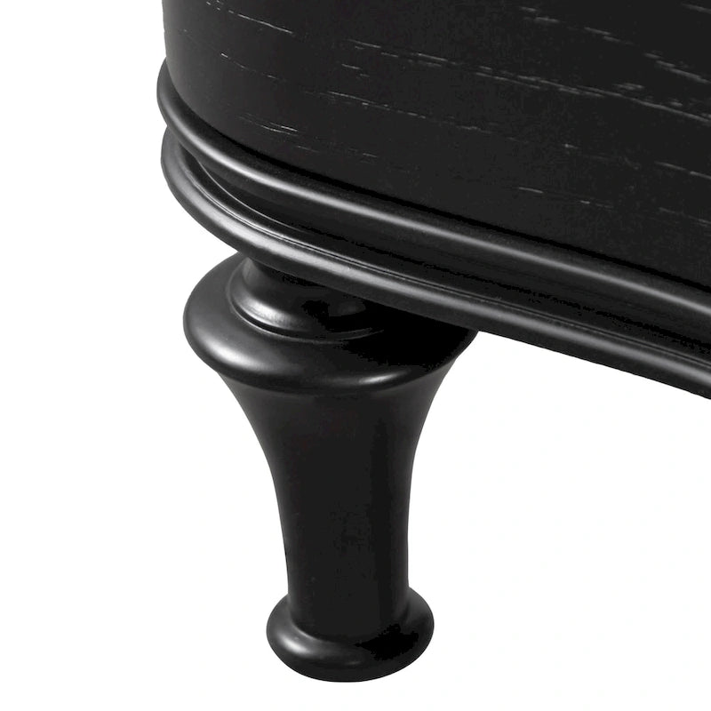 Table de chevet noire et argentée à 3 tiroirs, pour 1